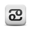 Cancer sign glyph symbol